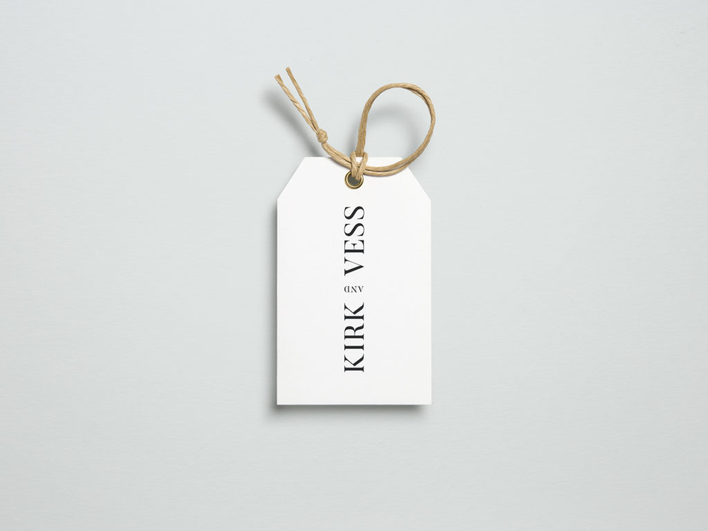 Kirk And Vess Clothing Tag Design