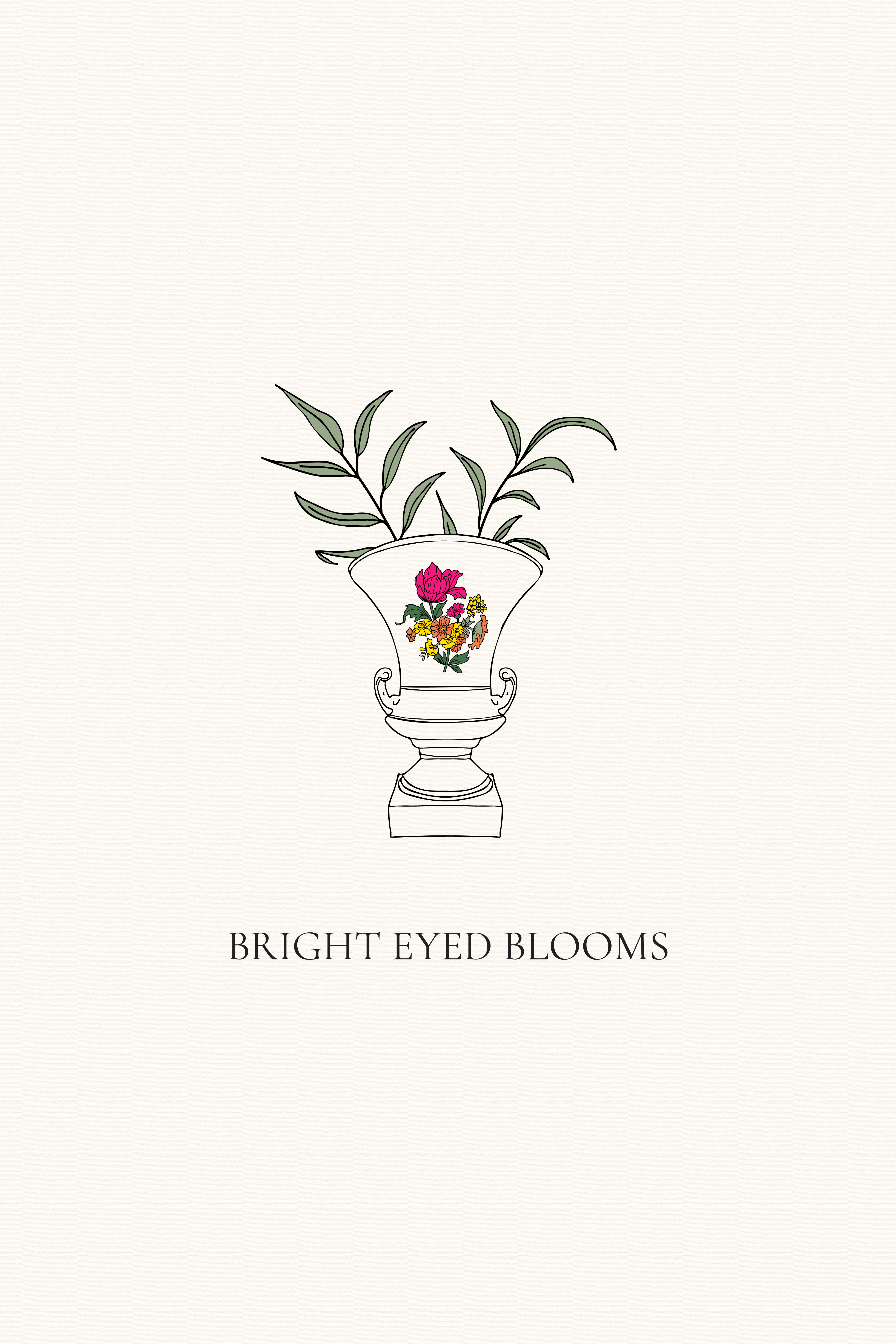 Bright Eyed Blooms brand illustration